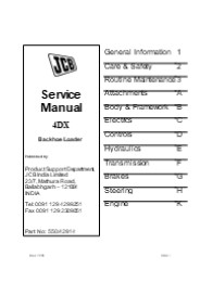 JCB 4DX Backhoe Loader Service Repair Manual Instant Download