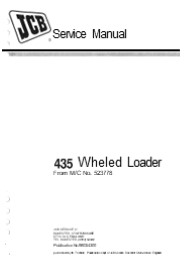 JCB 435 Wheeled Loader Service Repair Manual Instant Download