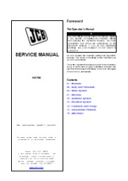 JCB HS750 Transmission Service Repair Manual Instant Download
