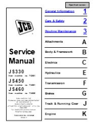 JCB JS330 JS450 JS460 TRACKED EXCAVATOR Service Repair Manual Instant Download