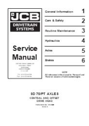 JCB SD70  PT Axles Service Repair Manual Instant Download