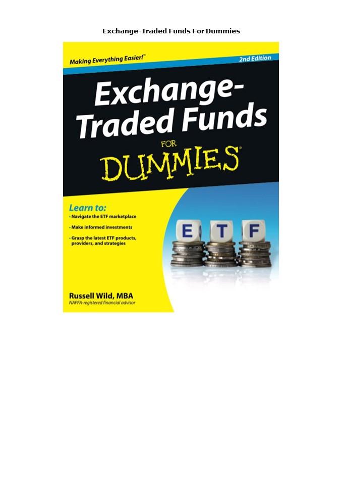 [PDF]DOWNLOAD Exchange-Traded Funds For Dummies