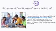 Professional Development Training Courses in UAE