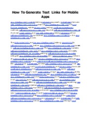 How To Generate Test  Links for Mobile Apps