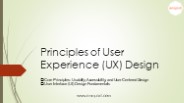 Principles of User Experience (UX) Design