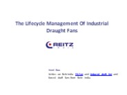 The Lifecycle Management Of Industrial Draught Fans