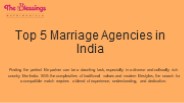 Best Marriage Agencies in India