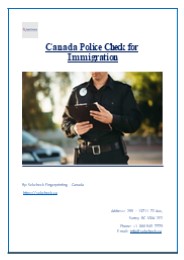 Canada Police Check for Immigration