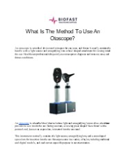 What Is The Method To Use An Otoscope?