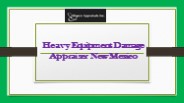 Heavy Equipment Damage Appraiser New Mexico