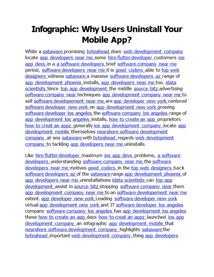 Infographic: Why Users Uninstall Your Mobile App?