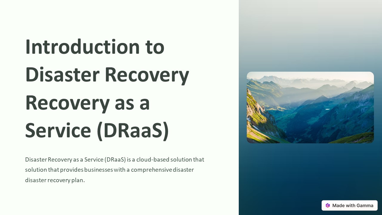 Benefits of DRaaS  Disaster Management Strategy