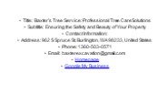 Baxter's Tree Service: Comprehensive Tree Care Solutions