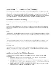 What Gear Do I Need for Surf Fishing?