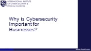 Why is Cybersecurity Important for Businesses