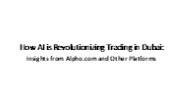 Alpho.com and AI: Redefining Trading in Dubai