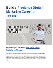 FREELANCE DIGITAL MARKETER IN THRISSUR