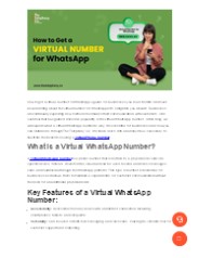 How to Get a Virtual Number for WhatsApp