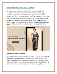 How To Style Black Silk Saree? – PepaBai