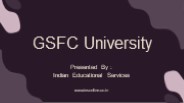 GSFC University Vadodara