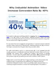 Industrial Animation Video Increase Conversion Rate By 40%