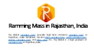 Ramming Mass in Rajasthan, India