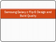 Samsung Galaxy z Flip 6 Design and Build Quality