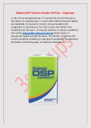 Dalmia DSP Cement Grade 53 Price – 3sgroups