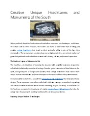 Creative Unique Headstones and Monuments of the South