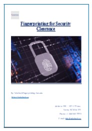 Fingerprinting for Security Clearance
