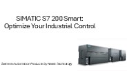 SIMATIC S7 200 Smart: Optimize Your Industrial Control​
