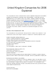 United Kingdom Companies Act 2006 Explained (1)