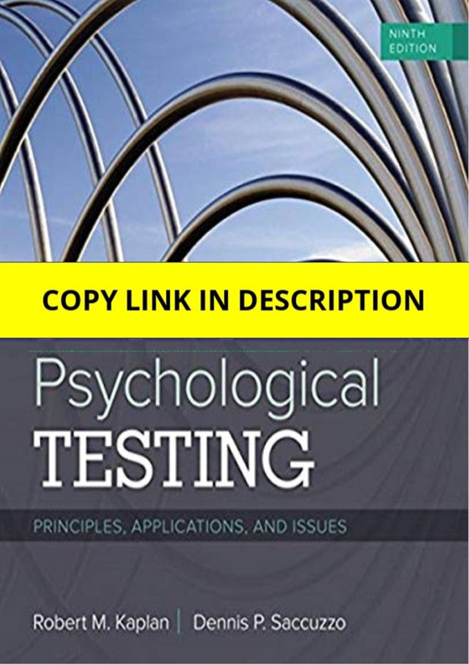 (PDF) Psychological Testing: Principles, Applications, and Issues     9th Edition Ipad