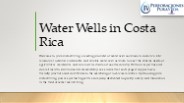 Water Wells in Costa Rica
