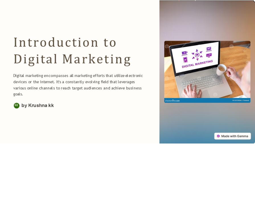 Introduction to Digital Marketer