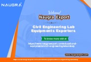 Civil Engineering Lab Equipments Exporters