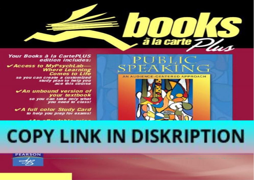 PDF DOWNLOAD FREE Public Speaking: An Audience-Centered Approach, Book