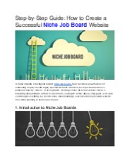 Step-by-Step Guide: How to Create a Successful Niche Job Board Website