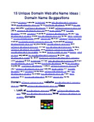 15 Unique Domain Website Name Ideas | Domain Name Suggestions