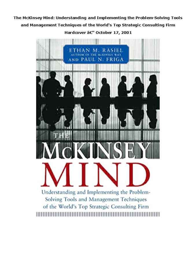 (download)⚡️ The McKinsey Mind: Understanding and Implementing the Problem-Solving Tools