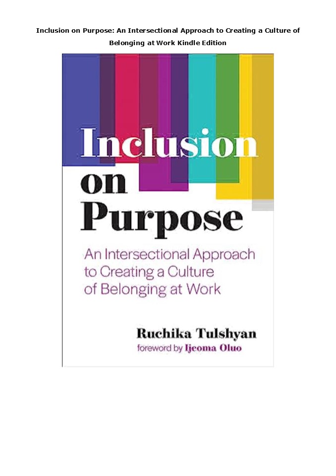 ⚡download Inclusion on Purpose: An Intersectional Approach to Creating ...