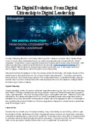 The Digital Evolution: From Digital Citizenship to Digital Leadership