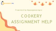 Cookery Assignment Help | Myassignmentspro