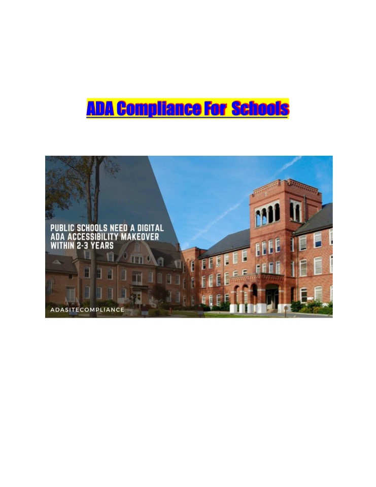 ADA Compliance For Schools