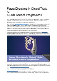 Future Directions in Clinical Trials: AI & Data Science Progressions