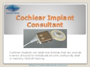 Implant technology consultant