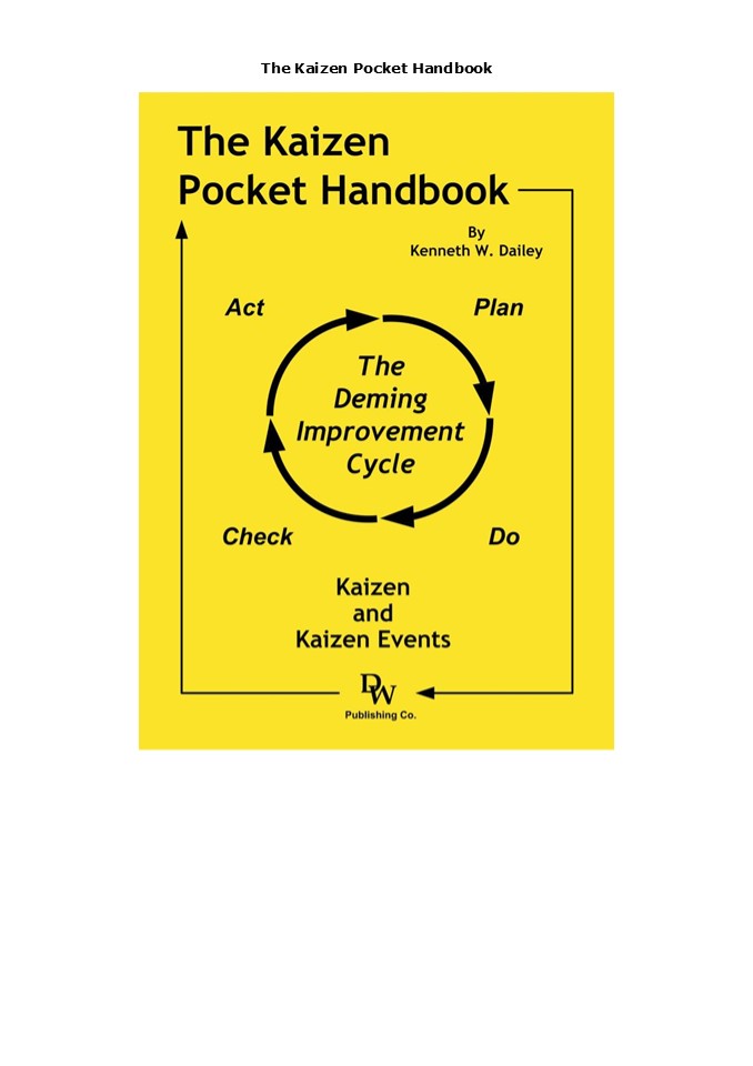 ❤pdf The Kaizen Pocket Handbook
