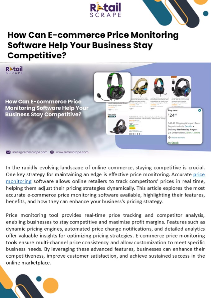 How Can E-commerce Price Monitoring Software Help Your Business Stay Competitive?