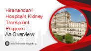 Hiranandani Hospital's Kidney Transplant Program: An Overview