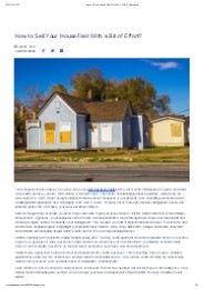 How to Sell House Fast